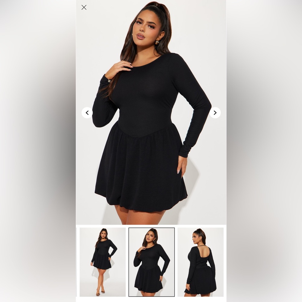 Elegant Black Bubble dress